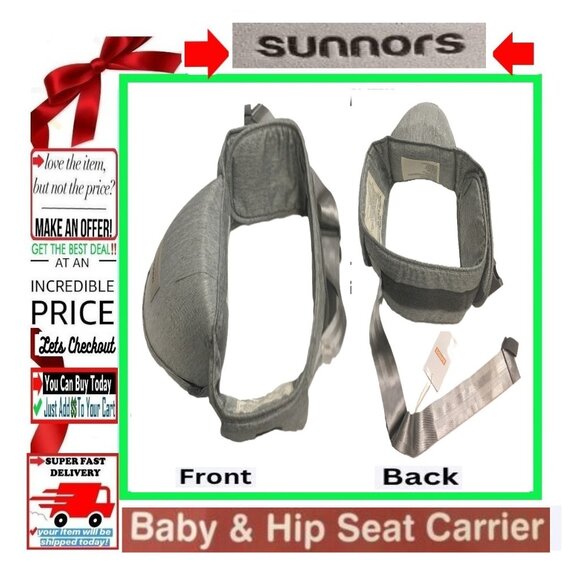 🛑 SUNNORS Toddler ➕🆒 SEAT CARRIER Baby Hip Holder Adjustable Strap 💸BUY NOW‼️ - Picture 3 of 16